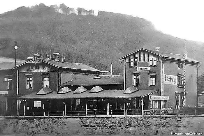Postkarte Bahnhof Bestwig um 1915